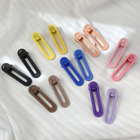 Candy-colored metal hairpin female scarless clip edges Summer shredded little hair card girl cute bangs