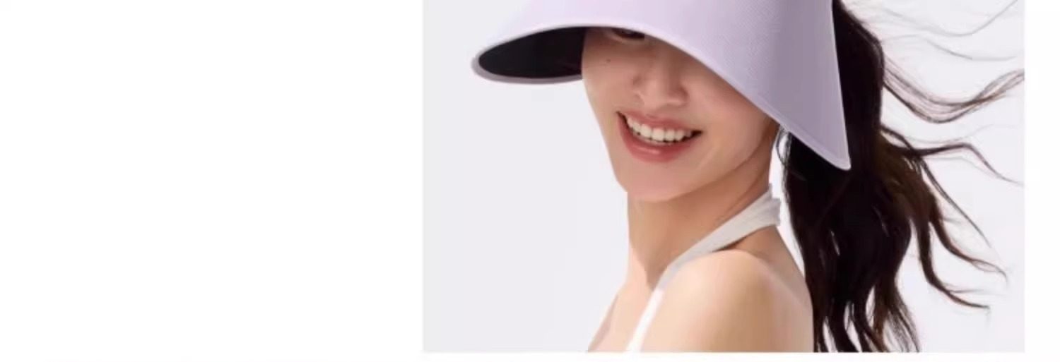 蕉下 灯罩式全脸遮阳帽 漫暮黑 UL712 大帽檐 可折叠 蛋卷空顶透气 防紫外线UPF50+ 