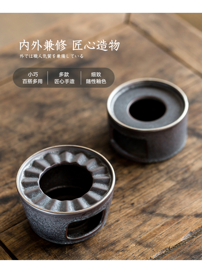 Retro based warm tea tea furnace temperature exchanger with the ceramics base wine heating temperature keep warm the teapot tea, tea accessories