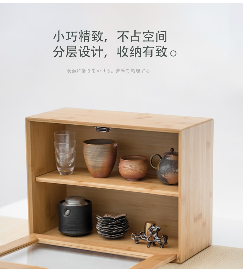 Bamboo tea the receive ark, tea tea water tanks store content ark, creative contracted household cabinet storage tank tea accessories