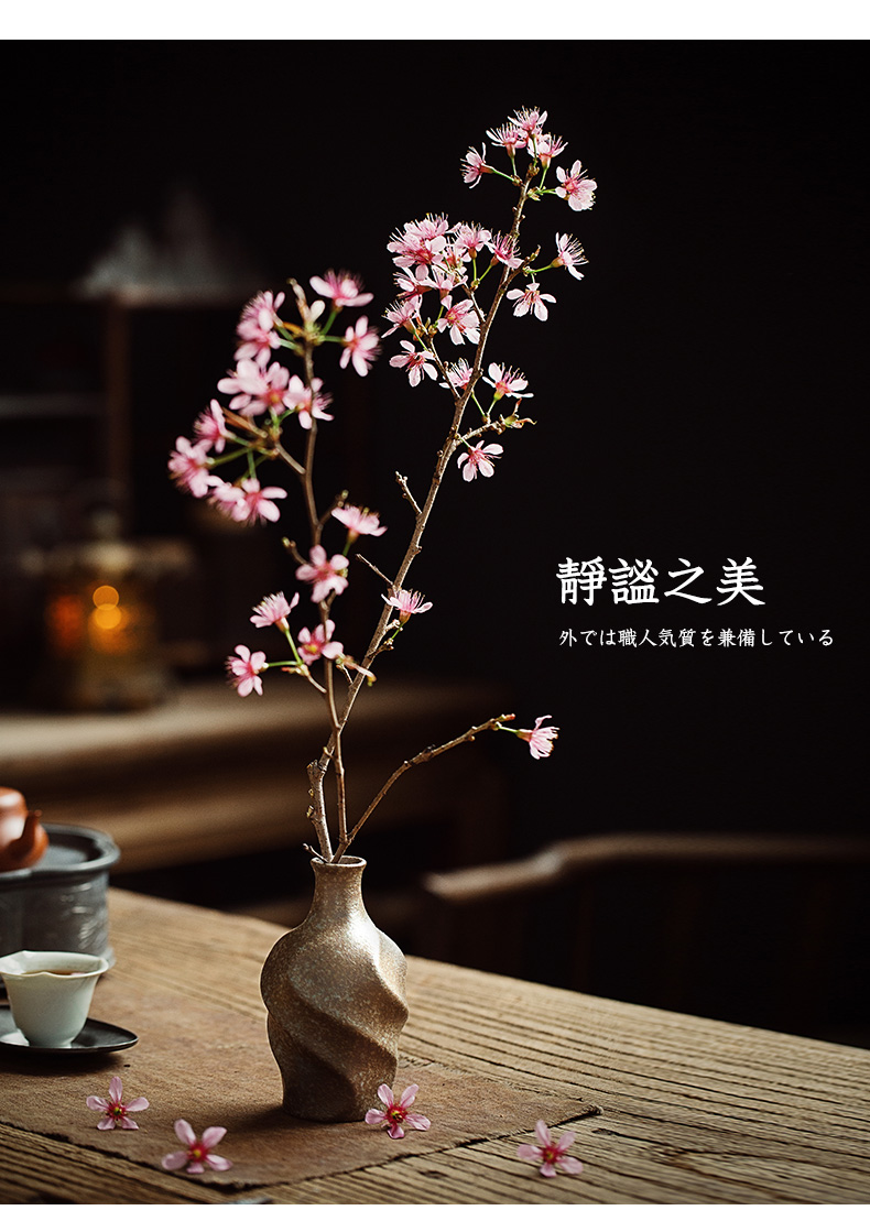 Zen coarse TaoHua device mini floret bottle home furnishing articles sitting room adornment flowers fine expressions using bottle tea tea accessories