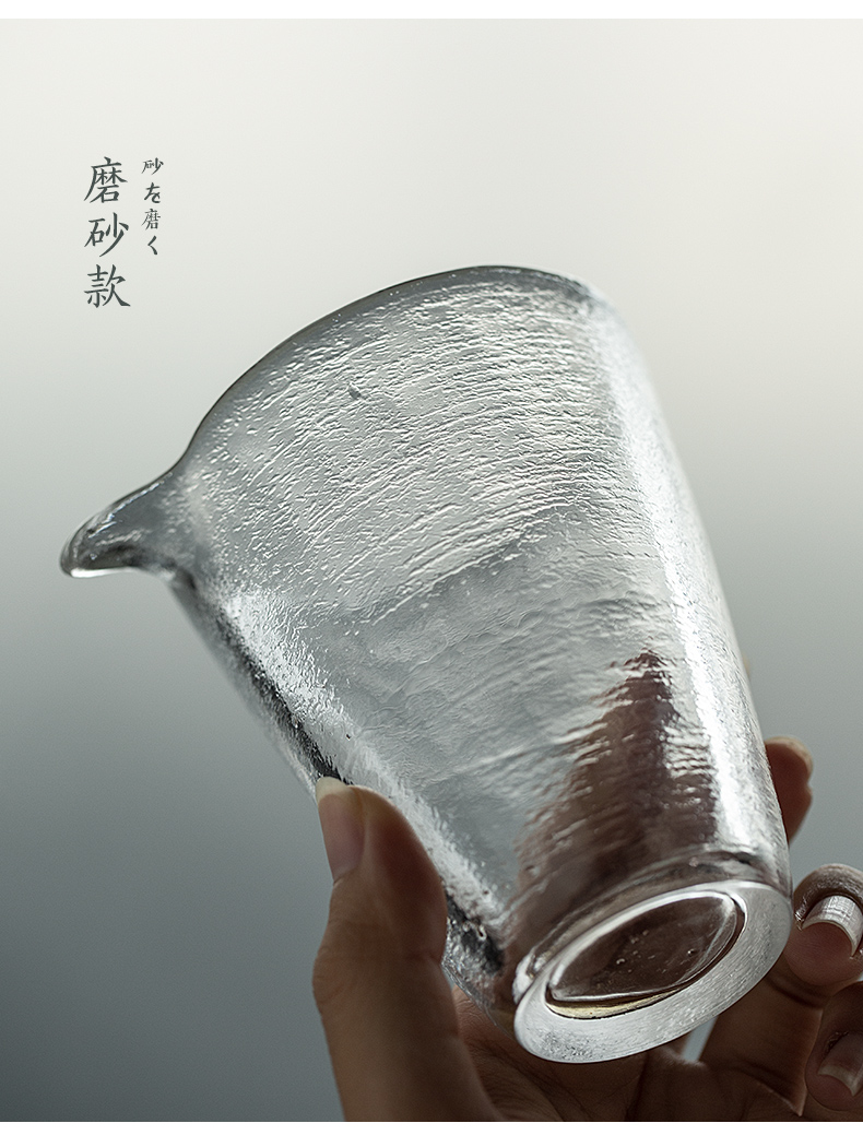 Fair thickening heat - resistant glass tea cup grinding hammer Japanese) large points tea, kungfu tea accessories