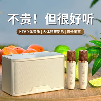 Home Ktv Wireless Microphone and Speaker Integrated Microphone for Children's Home Karaoke Singing Outdoor Bluetooth Speaker Set