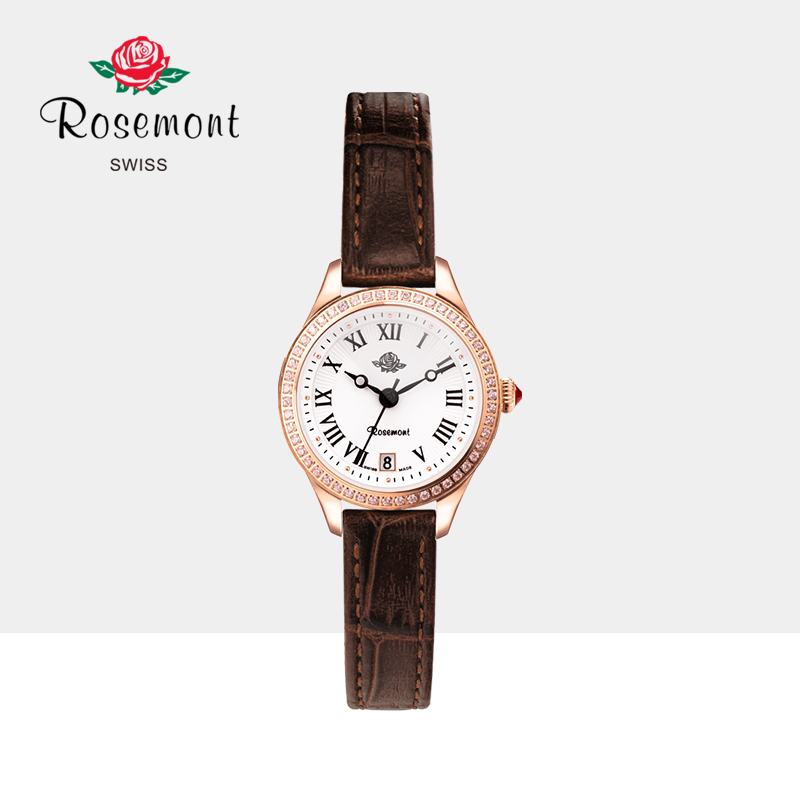 Rosemont瑞士进口复古腕表小玫瑰满天星礼物小圆表手表女款RS72