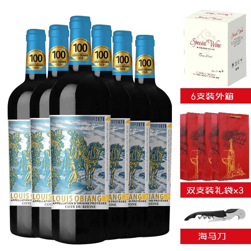 路易奥比昂凯旋庄园干红葡萄酒750ml*6瓶