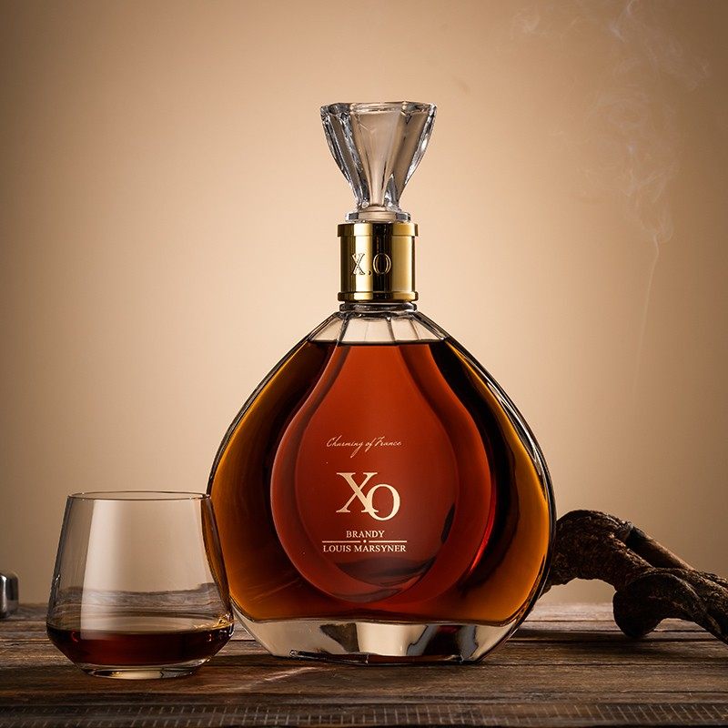【授权商品】路易马西尼水晶XO白兰地洋酒烈酒700ml