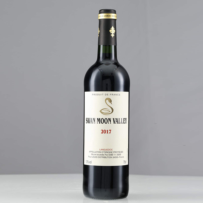 法国朗格多克天鹅美月谷拉曼翊带酒囊干型750ml*6瓶