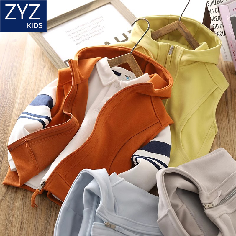 男の子用春秋ウエスタンスタイルベスト 2025年新作 子供ファッション フード付き トレンディ カジュアル 男の子 ジッパー 子供服 トップス