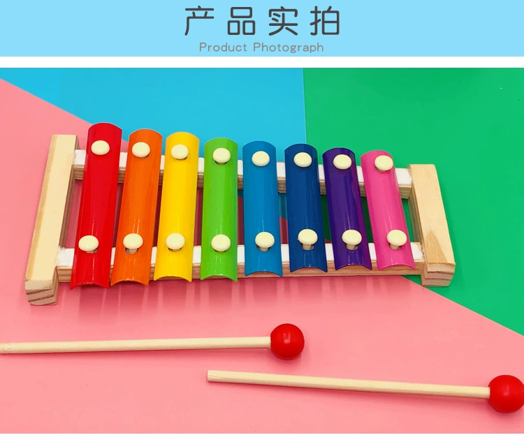 Trẻ nhỏ và trẻ sơ sinh giáo dục sớm 8 nốt gõ tay xylophone cho bé giáo dục quy mô bộ gõ nhạc cụ đồ chơi giác ngộ