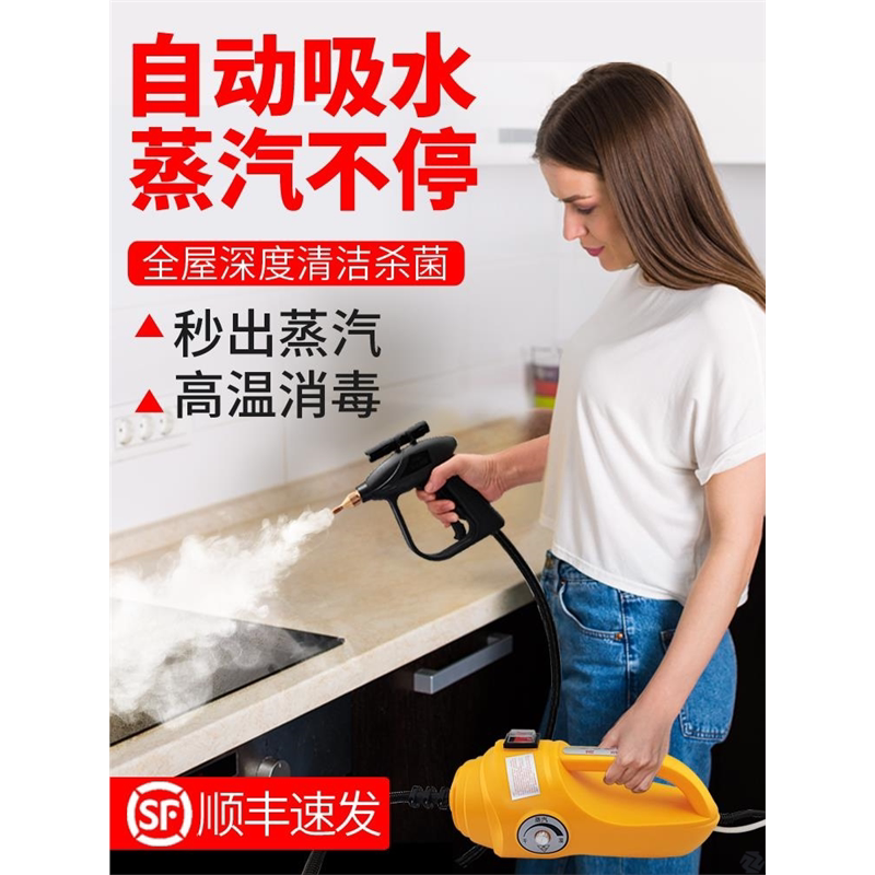 German Imported High-Temperature and High-Pressure Steam Cleaning Machine for Cleaning Kitchen Air Conditioners, Range Hoods, Sofas, Home Appliances, Disinfection, and Car Washing
