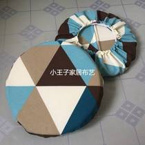 Canvas thickened high-density sponge round cushion cover bar chair stool cushion cover small round stool stone stool cushion cover