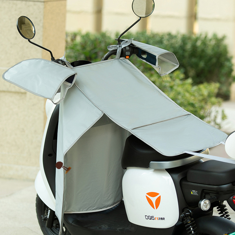 Electric Vehicle Windshield Cover, Summer Sun Protection, Waterproof, Windproof, Thin, Split-Type, Suitable for All Seasons, Sunshade for Electric Scooters and Motorcycles