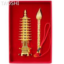 TAO Alloy Wenchang Tower Wenchang Pen Gold List Title Wenchang Pen Wenchang Tower Home Furnishings