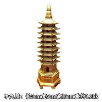 Pure copper Wenchang Tower 7 seven floors 9 nine floors 13 thirteen floors copper Wenchang Tower ornaments Wenchang bit decoration Wenchang Tower ornaments