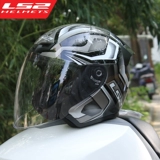 LS2 Мотоциклетный полушлем, мужской летний мотоциклетный шлем 3/4, женский шлем для верховой езды, легкий и дышащий, сертификация 3C OF608