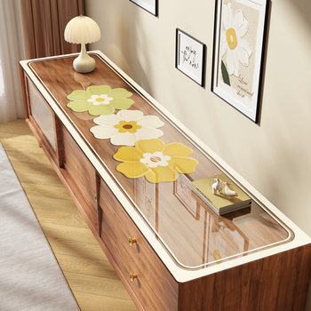 Advanced tv cabinet table cushion transparent soft glass pvc tablecloth dining side cabinet shoe cabinet cushion porch countertop protection cushion Advanced tv cabinet table cushion transparent soft glass pvc tablecloth dining side cabinet shoe cabinet cushion porch countertop protection cushion