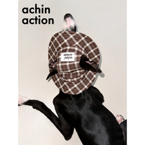 achin action® LET series dog outdoor plaid fisherman hat sun hat open ear sun hat