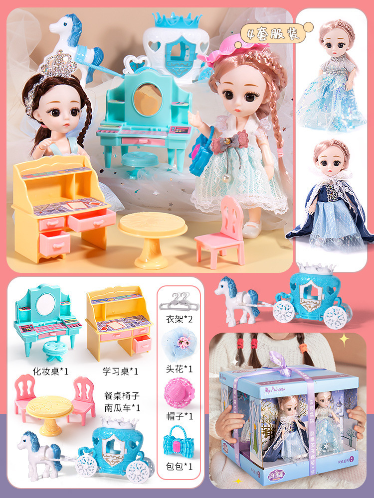 Đồng hồ búp bê Barbie đồ chơi cô gái mô phỏng công chúa dễ thương hộp quà quá khổ set quà sinh nhật cho trẻ em búp bê cổ trang búp bê