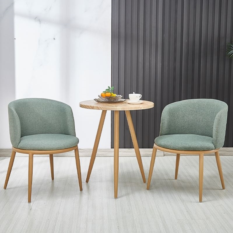 One Table Two Chairs Modern Home Casual Imitation Solid Wood Rest Area Coffee Table Leaning Back Chair Combined Creative Casual Chair-Taobao