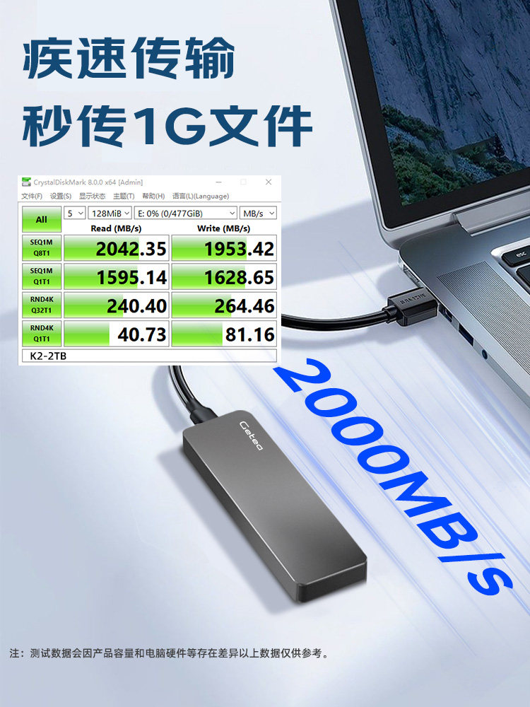 Mobile Solid-State Drive 1t Large-Capacity Storage 2t Dual-Use for Mobile Phones and Computers 4t High-Speed Flash Memory Pssd External Hard Drive