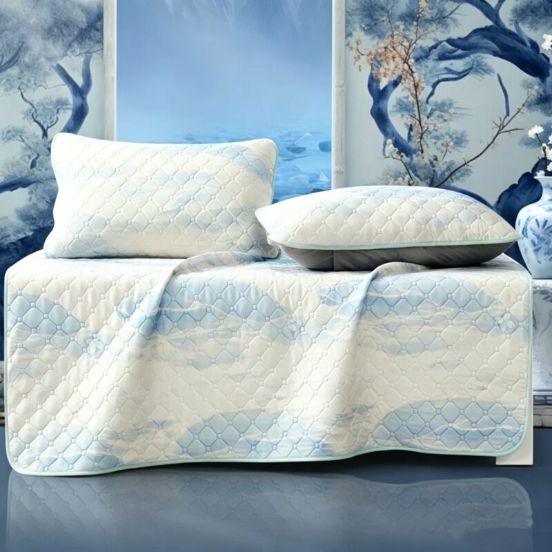 富安娜乳胶凉席可水洗床褥垫凉席床垫夏季透气凉感学生宿舍软席子