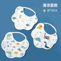 October crystallized baby pure cotton gauze bib bib saliva towel for male baby waterproof spit-up newborn bib female bib summer