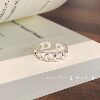 Original design moon shape sterling silver 925 tail ring