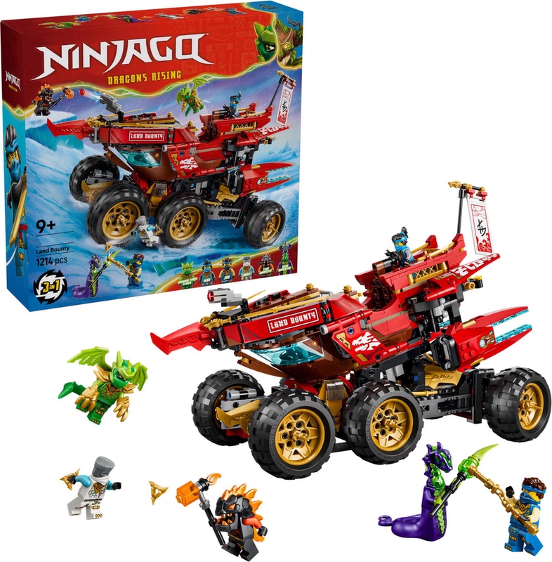 China Building Blocks Ninjago Series Land of Rewards Chariot 71869 Educational Assembly Toy Birthday Gift for Boys