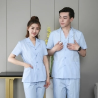 Женское синее платье с короткими рукавами и воротником-костюмом