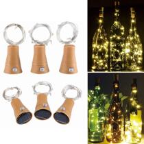 Solar Wine Bottle Lights 6 PCS 20 LED Waterproof Copper Cor