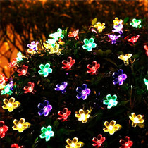Flower Solar String Light Outdoor Christmas Garland 100 Led