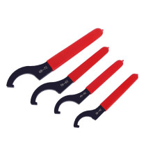 45-48HRC Hook Wrench Spanner Anti-slip Handle Black Oxidized