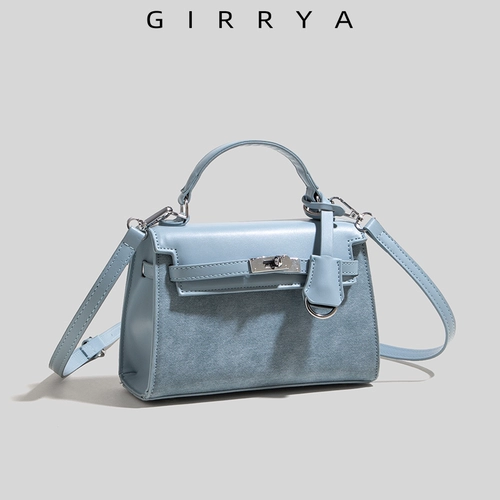 GIRRYA Текстура Контрастная цвет Келли Сумка женская 2024 Новое смысл высокого уровня в этом году популярный супер -сирный кроссовый пакет прилив