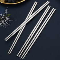 Silver chopsticks 999 pure silver domestic solid mildew resistant and warm kitchen non solid wood non-slip stainless steel especially good looking