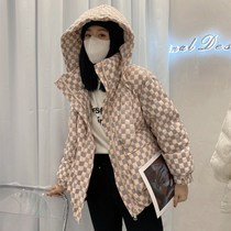 Down jacket for women 2022 new style womens hooded white duck down short niche design big brand high-end Korean style jacket