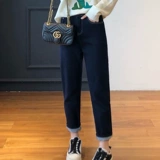 Флисовые штаны, зимние джинсы, для формы тела «груша», большой размер, свободный крой