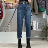 Утепленные штаны, зимние джинсы, большой размер, подходит для подростков, для формы тела «груша», свободный крой