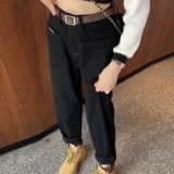 Утепленные штаны, зимние джинсы, большой размер, подходит для подростков, для формы тела «груша», свободный крой