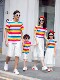 Trendy Family Matching T-Shirt Set Summer Short-Sleeve 2025 New Style for Family of Three or Four Vacation Beach Mother-Daughter Dress Seaside
