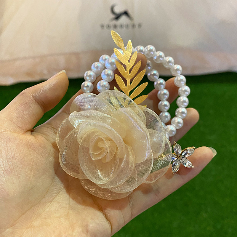 Bridesmaids Wrist Flowers Brides Fancy Wedding Handflowers Bridesmaids Champagne champagne High sense wedding supplies Grand total-Taobao