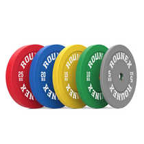 ROUNEX color full rubber barbell sheet large hole rubber sheet weightlifting squat deadlift womens fitness home hip thrust