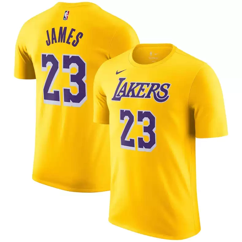Lebron James Los Angeles Lakers No. 23 Short Sleeve T-Shirt Lebron James Los Angeles Lakers No. 23 Short Sleeve T-Shirt