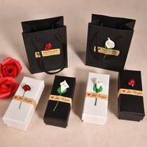 Retro Chinese Wind Flowers Heaven and Heaven Red Creativity Horseshoe Lotus Rose Gift Box Paper Bag Suit Valentines Day