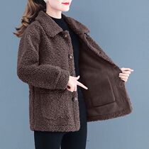 Pludge coat woman Middle Spring and Autumn Lamb Lamb Short Costume Woman New Granulage Lamb Fur