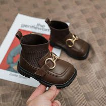 Girls Yang Shoes Autumn Winter Baby Boots Baby Shoes Soft Soft Soft Soft Soft Soft Slide Steps Added to Thicker Girls