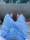 夏季蓝色条纹短裤男女宽松休闲抽绳沙滩阔腿裤度假百搭情侣五分裤