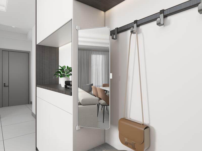 Декоративные зеркала 衣柜镜子旋转穿衣镜试衣全身折叠平开门内置内装隐形对开门推拉镜