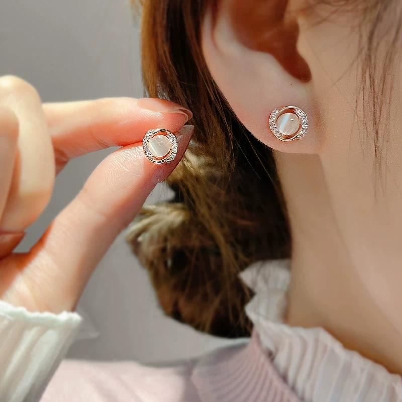 Изысканные серьги, серебро 925 пробы, кошачий глаз, яркий запоминающийся стиль