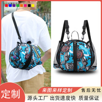 Basketball bag printed LOGO backpack outdoor sports training backpack student adult water-repellent football bag