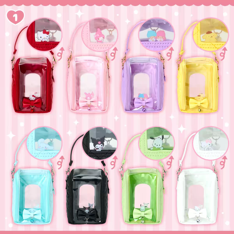 [in Stock] Japan Sanrio Support Series Transparent Doll Bag Pain Bag Storage Bag My Melody Chimi-Chi